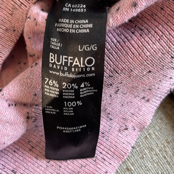 Buffalo Pink Sweater with black specs! - Picture 4 of 5